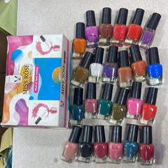 Miss Rose 24 Pcs Peel Off Nail Polish Miss Rose