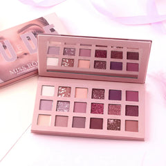 Miss Rose Matte Shimmer Pigmented Eyeshadow Palette - 18 Color Miss Rose