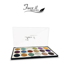 Face it 18 Shades Glitter Eyeshadow Palette Face It