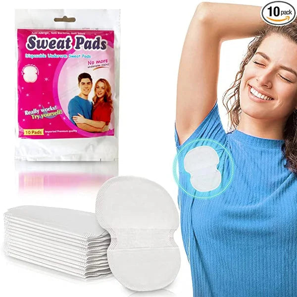10 pcs Disposable Underarm Sweat Pads Anti Allergic, Anti Bacteria Cosmia.pk