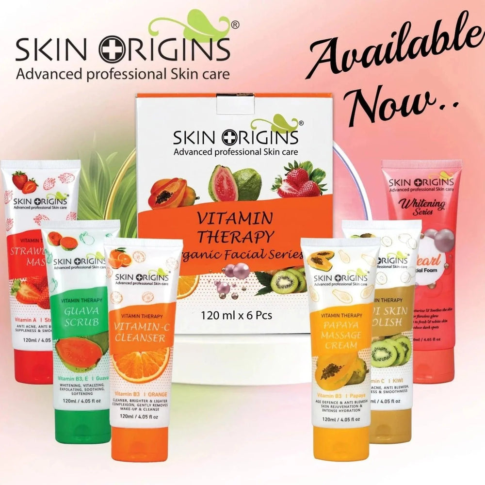 6pcs Skin Origins Vitamins Therapy 5 Steps Facial Kit (120ml) Skin Origins