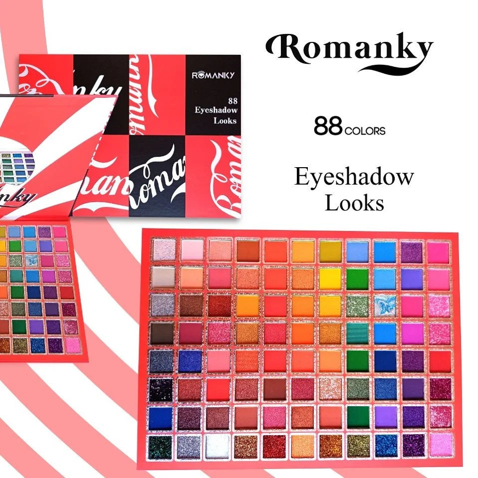 Romanky ♥️ & Mini Queen Both 88/Colours Pigmented Eye Shadow Palette Romaky