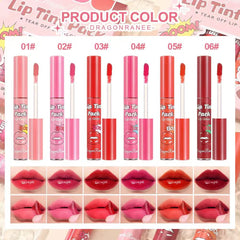6pcs Dragon Ranee Peel Off Fruity Lip Gloss Dragon Ranee