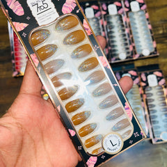 7To5 Talklee Shiny Artifical Nails With Free Stickers Talklee