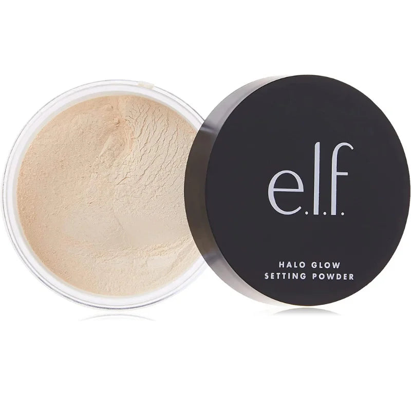 E.L.F Halo Glow Setting Powder, Silky, Weightless, Blurring, Smooths, Minimizes Pores and Fine Lines, Creates Soft Focus Effect, Light, Semi-Matte Finish e.l.f.