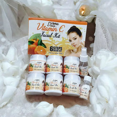 Derma Vitamin C Facial Kit All Skin Type With Bleach| Pack Of 6 Derma Sense