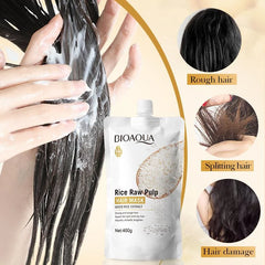 Bioaqua Rice Pulp Hair Mask Smooth - 400g Bioaqua