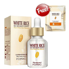 Rorec White Rice Serum Face with Free Sheet Mask Rorec