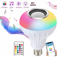 Smart LED RGB Bluetooth Speaker Bulb 12W E27 Multi Color Changing Cosmia.pk