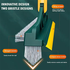 2-in-1 Rotatable Floor Scrub Brush & Rubber Squeegee Wiper Cosmia.pk