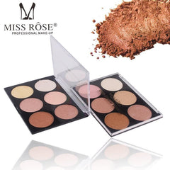 MISS ROSE 6 Color Highlighter Palette MISSROSE.COM.PK