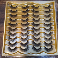20 pairs 100% super HANDMADE Heavy & Simple Look Lashes Cosmia.pk