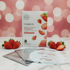 O'MAYLN Radiance and Hydration Strawberry Facial Mask - 10 PCS O'Mayln