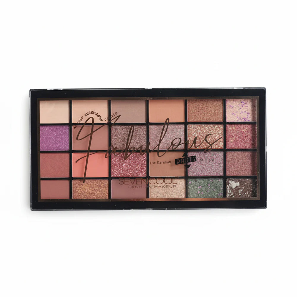 Seven Cool Matte & Glitter Fabulous Eyeshadow Palette - 24 Colors Seven Cool