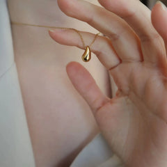 Stainless Steel Rain Drop Chain Locket Cosmia
