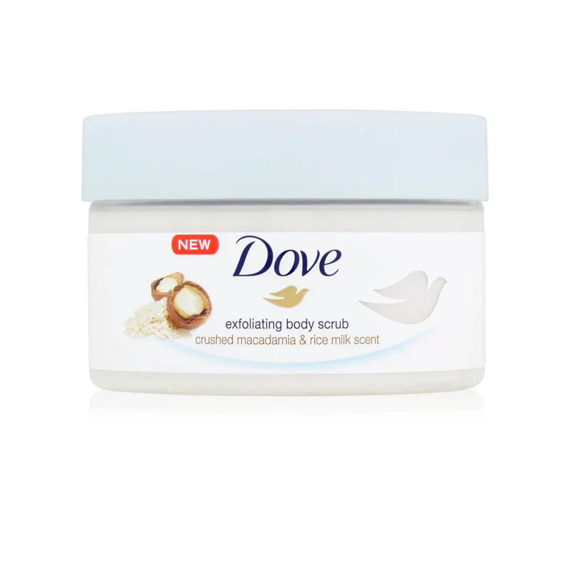 Dove Crushed Macadamia & Rice Milk Body Scrub - 225ml Dove