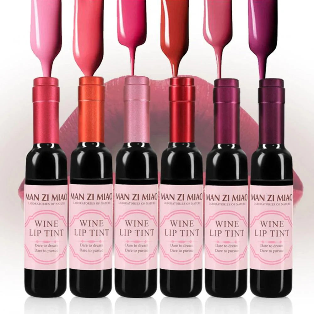 6 Pcs Wine Lip Tint Man ZI Miao