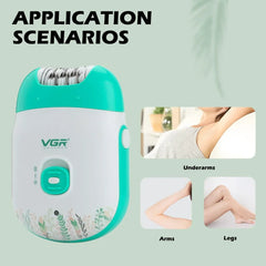 VGR V-726 Wet & Dry Compact Professional Cordless Women Epilator VGR