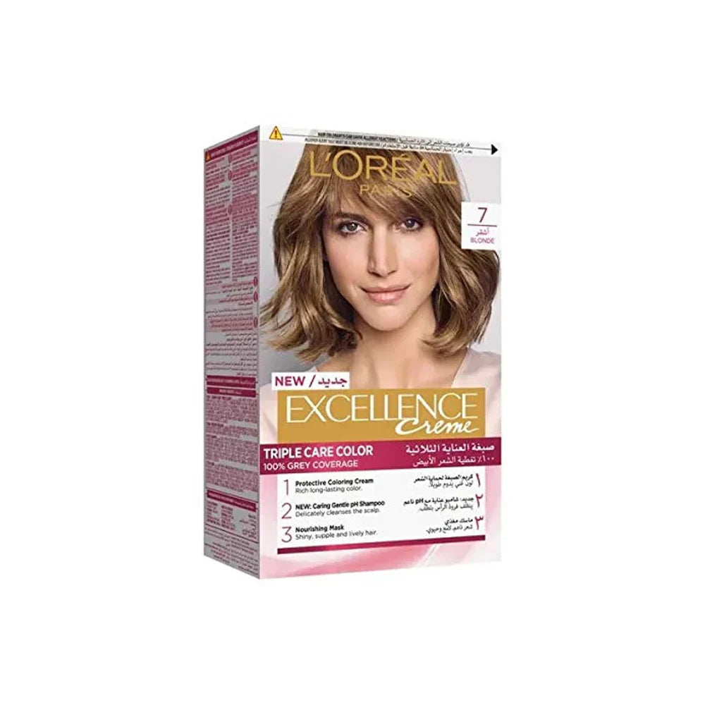 L'Oreal Paris Excellence Creme Triple Care Permanent Hair Colour 7 Blonde Loreal Paris