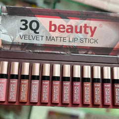 3Q Beauty Velvet Matte Lipstick Set of 12 3Q Beauty