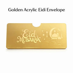 Golden acrylic golden envelope Cosmia.pk