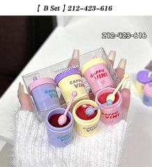 CAPPUVINI Stain-resistant Straw Cup Lip Gloss 3(Pcs) Set Cappuvini