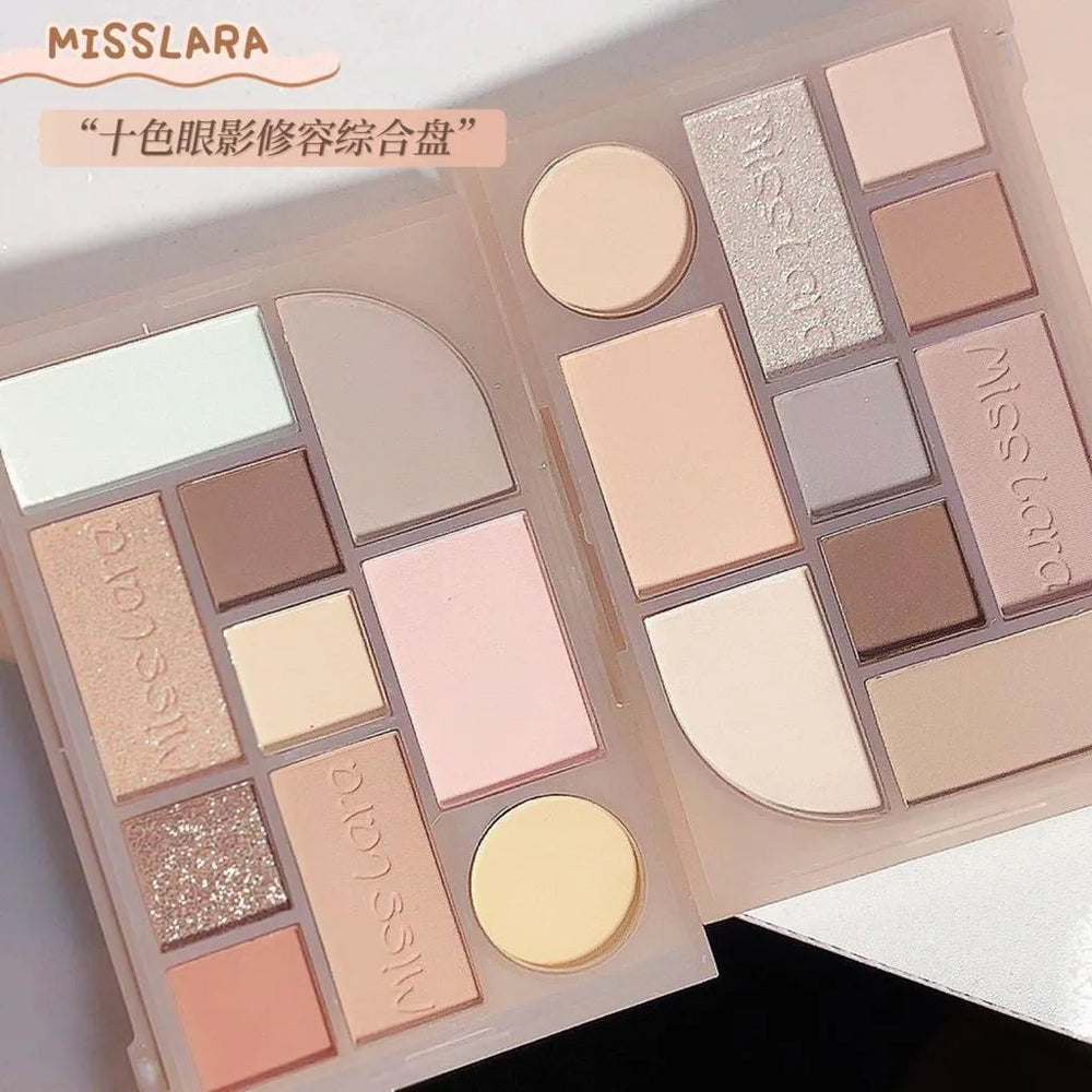 Miss Lara 10 Color Contouring Eyeshadow Face Highlighter Miss Lara