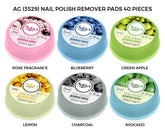 Aqua Color Line Nail polish Remover Pad 40 Pieces Aqua Color Line
