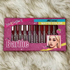 Ks-One NNuEdwE Barbie Inspired Matte Color Lip Gloss - Pack of 12 KS-ONE