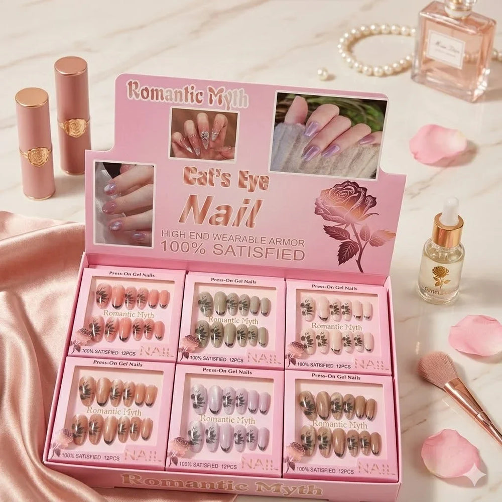 Romantic Myth Cat's Eye Press-On Gel Nails Romantic Myth