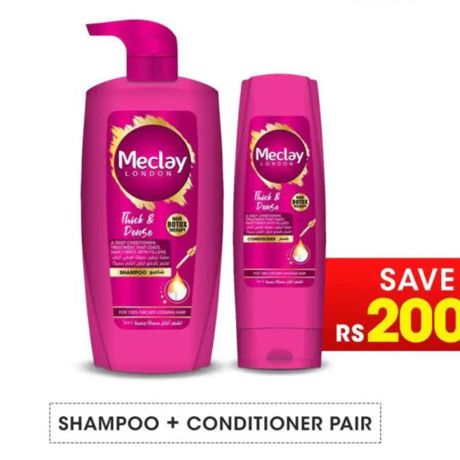 Meclay London Thick & Dense Shampoo - 660ml + Conditioner Pair Box - Save Rupees 200 Meclay London
