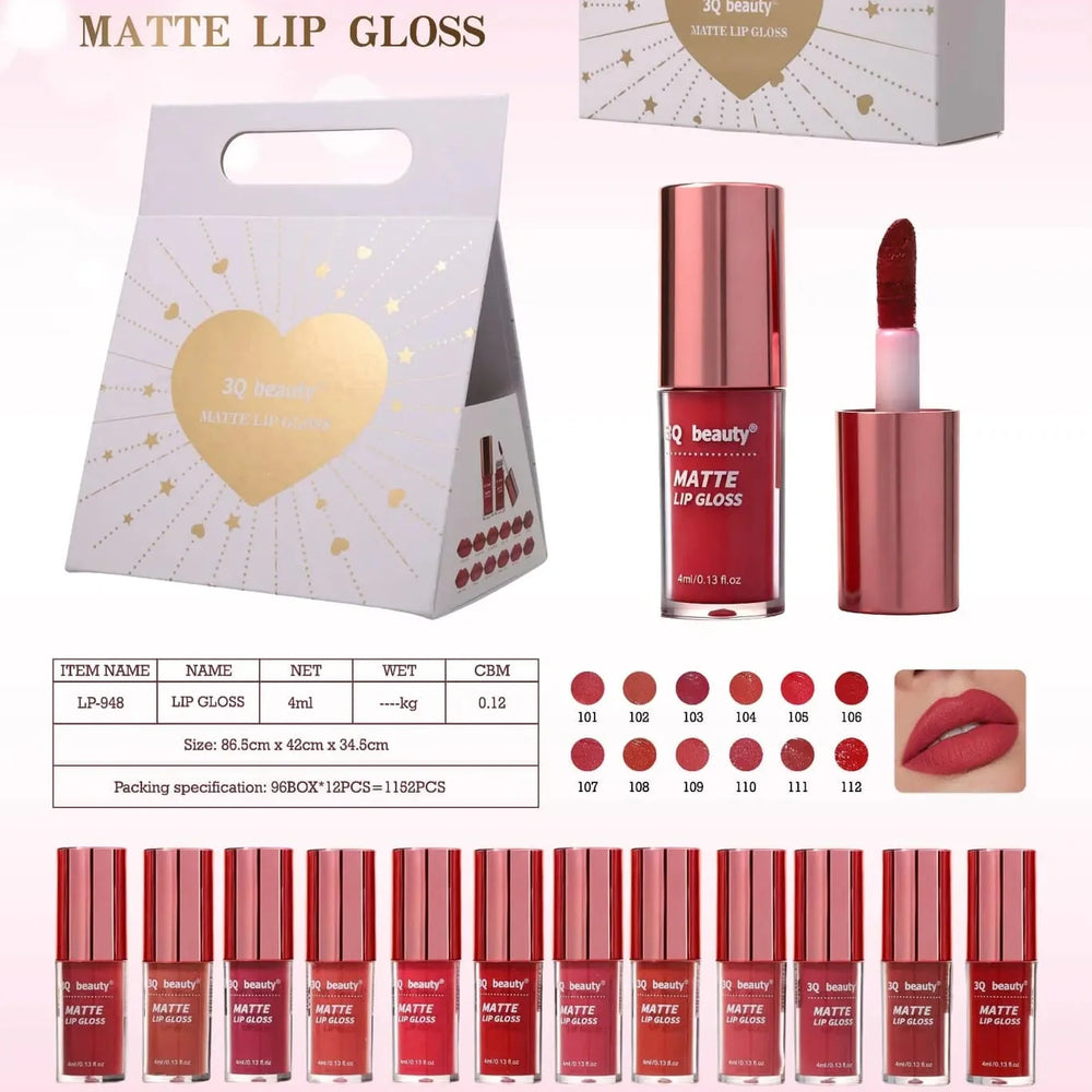 3Q Beauty Original Lip Gloss – Pack of 12 3Q Beauty