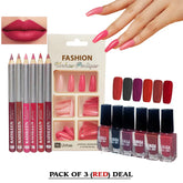 3 In 1 New Makeup Deal Kathleen 6 pcs Lip Liner Pencil +Sunisa 6pcs Cosmia.pk