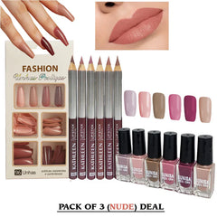 3 In 1 New Makeup Deal Kathleen 6 pcs Lip Liner Pencil +Sunisa 6pcs Cosmia.pk