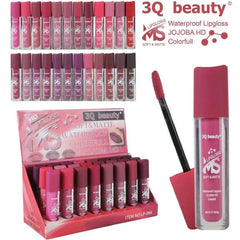 3Q Beauty Waterproof Matte Lip Gloss 24 Pcs set 3Q Beauty