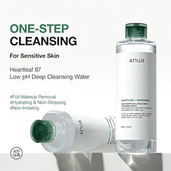 Anua Heartleaf Panthenol Low pH Cleansing Water 500g Anua