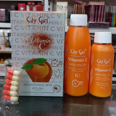City girl Vitamin C skin polish with free capsules City Girl