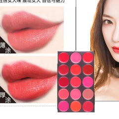 Miss Rose Matte Nourishing Lip Cream Palette - 15 Colors Miss Rose