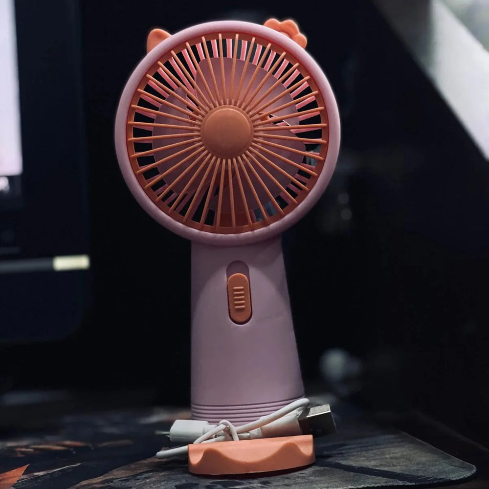 Mini Rechargeable Portable Handheld Fan with USB Cable Cosmia.pk
