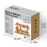 Gold Brick Bricklayer Coffee Shop construction kit Cosmia.pk
