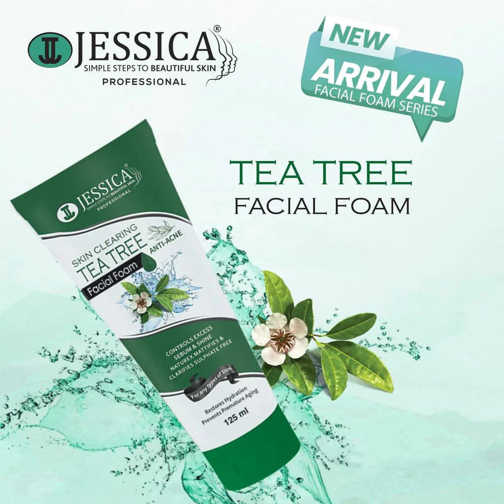 Jessica Tea Tree Anti Acne Facial Foam Face Wash 125ml Jessica