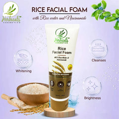 Herbicals Cosmetics Rice Face Wash for Extra Whitening - 100ml Herbicals Cosmetics