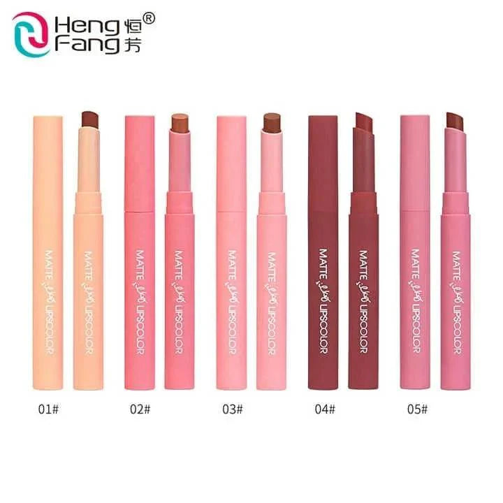 5Pcs Heng Fang Soft Matte Lipstick Heng Fang