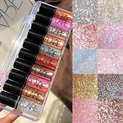 Mocallure 10-Shade Flare Glitter Liquid Eyeshadow Mocallure