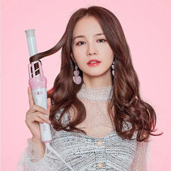 Automatic Pink Hair Curler Spin 360° Rotating Hair Styling Roller Cosmia.pk