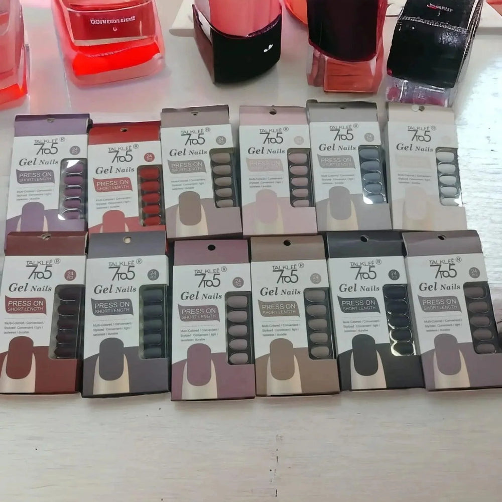 Stick on Gel Nails Pack of 12 Cosmia.pk