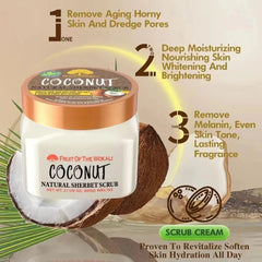 Fruit of the Wokali Coconut Natural Sherbet Scrub - 600g Wokali