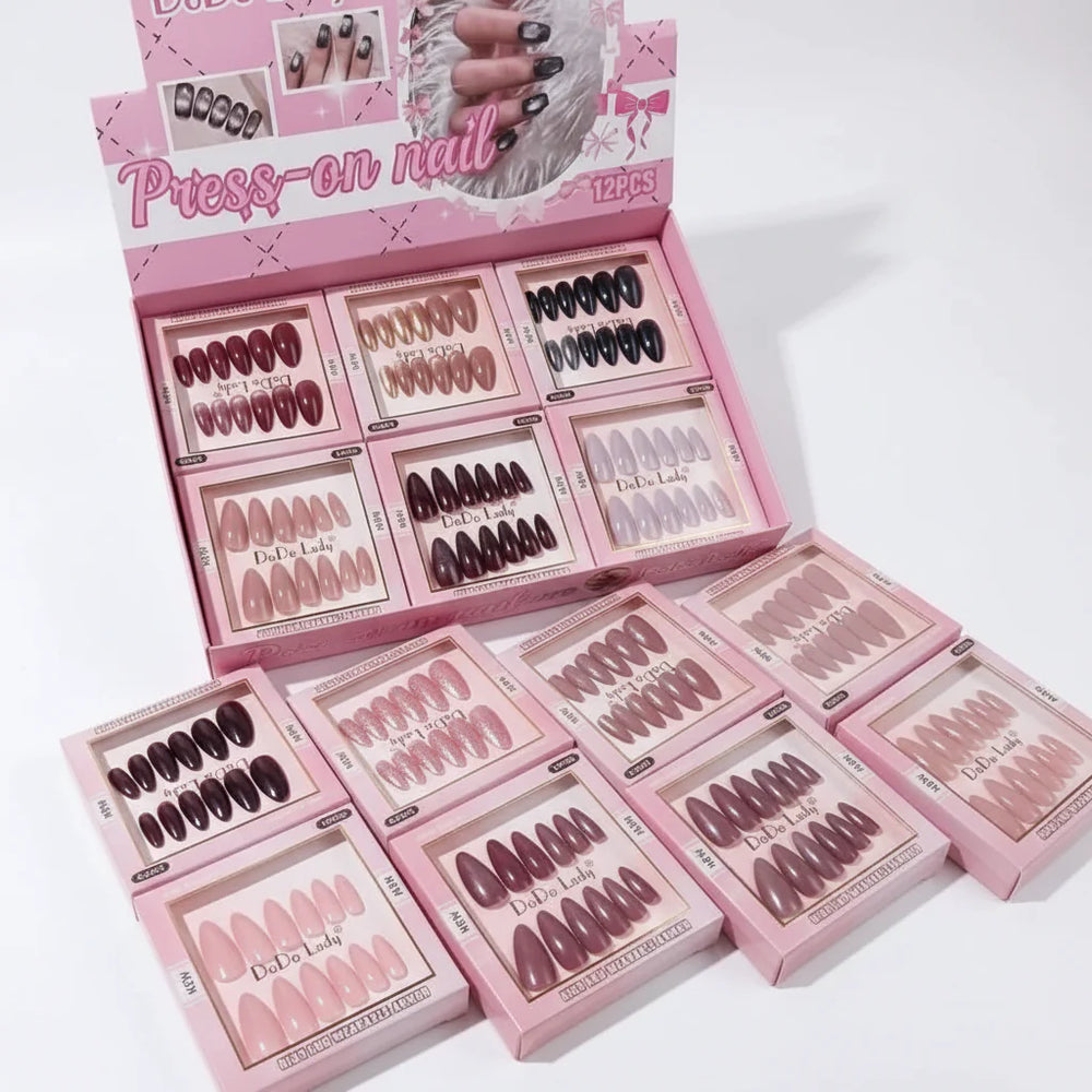 DoDo Lady Cat's Eye Press On Gel Nails - 12 Pcs Dodo Lady