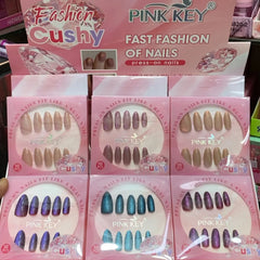 Pink Key Fashion Cushy Press-On Nails Pink Key