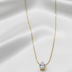 Stainless Steel Almond Style Stone Chain Cosmia